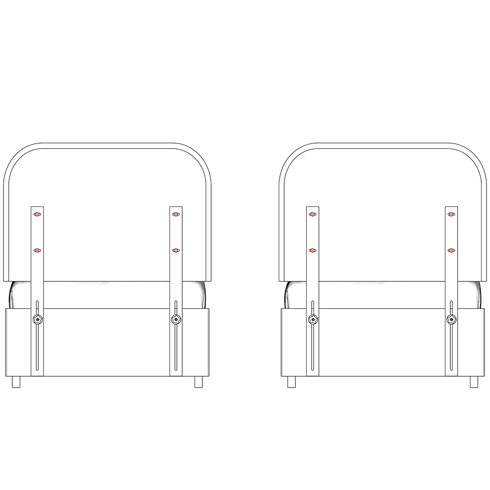Headboard Struts for Zip and Link Beds (Pair)