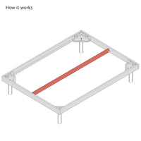 Heavy Duty Centre Support Rail Kit for Flat Bed Slats (Twin Pack)