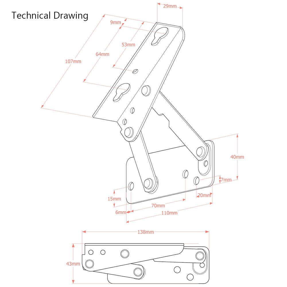 Hinges for Ottomans, Chests, Blanket Boxes and Stool Lids