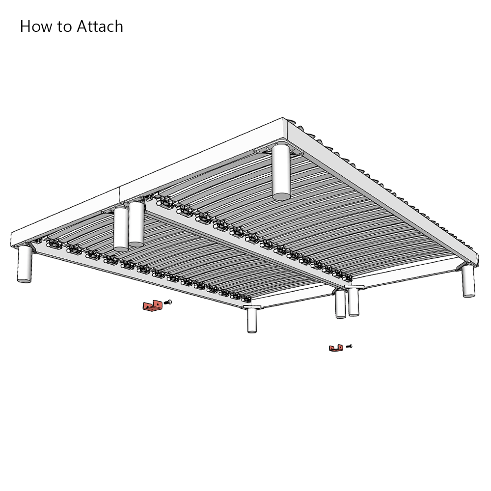 U-shaped clamps for linking beds