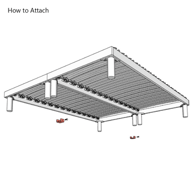 U-shaped clamps for linking beds