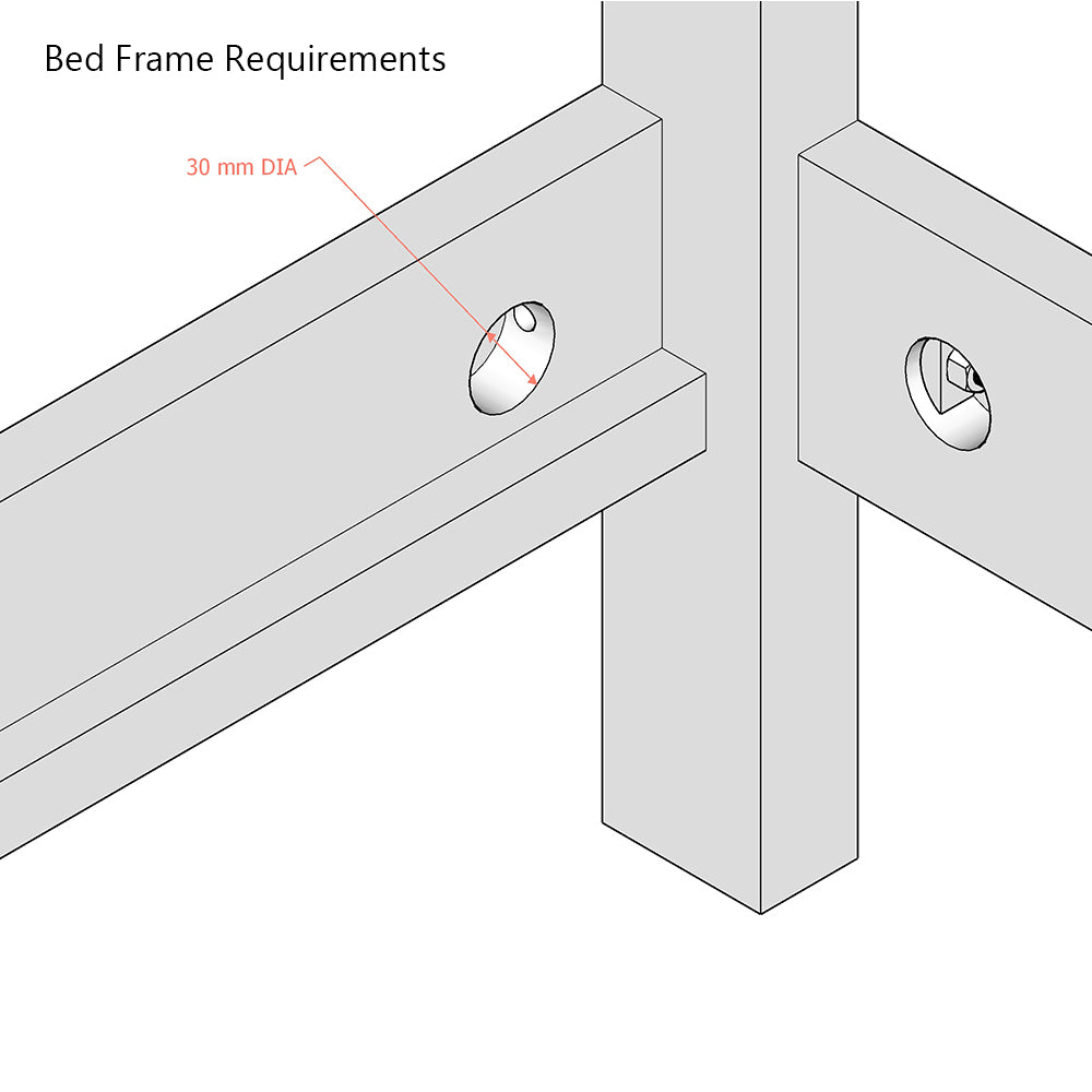 M6 x 100mm Mini Luna Half Moon Bed Connecting System