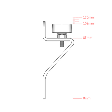 M10 Adjustable Levelling Support Bracket for Ottoman Bed Frames