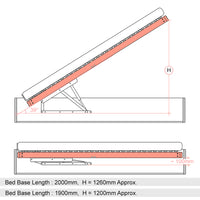Lift-n-Store™ Large Premium Ottoman Lift Up Bed Hinge (Pair)
