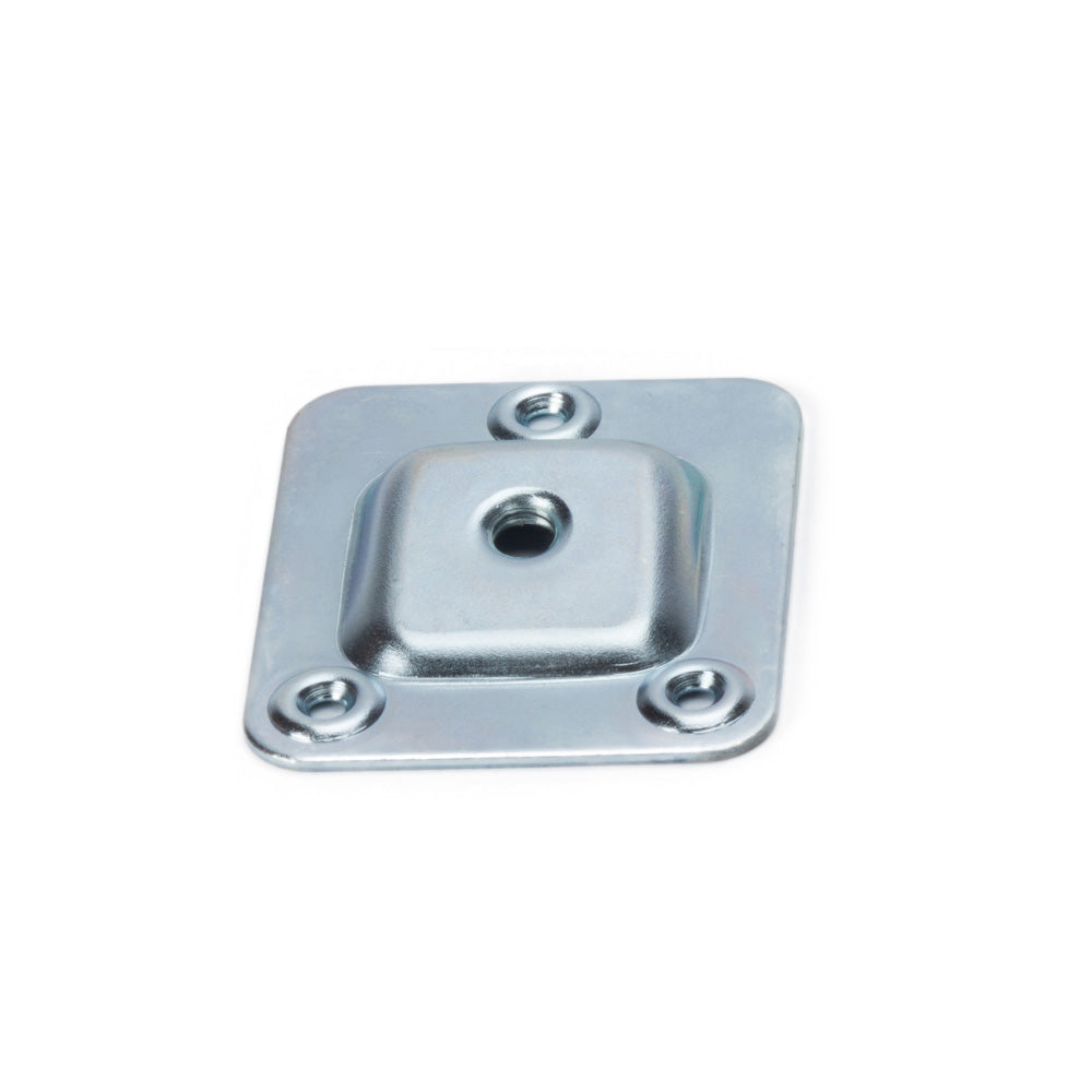 M8 Furniture Leg Connecting Plates - 10 Degree Angled - 58mm x 68mm Zinc Plated (Set of 4)