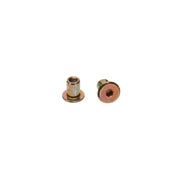 M6 x 12mm Flat Head Furniture Nut Cap (Yellow Zinc Plated)