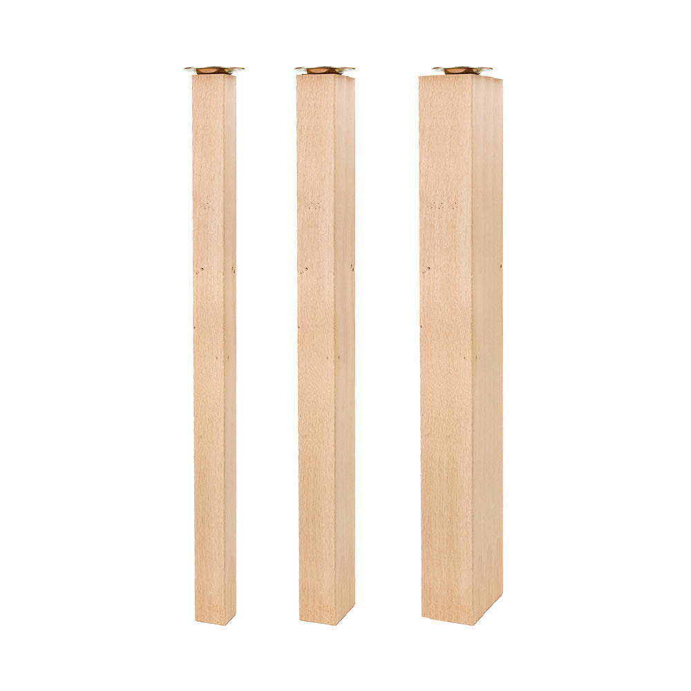 Square Solid European Oak Wooden Breakfast Bar Support Legs