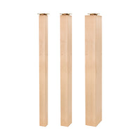 Square Solid European Oak Wooden Breakfast Bar Support Legs