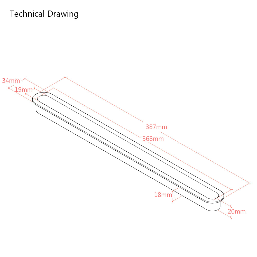 Plastic Headboard Insert Slot Trim for Bed-Mounted Headboards