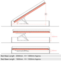 Lift-n-Store™  Platinum Ottoman Lift-Up Bed Hinge - Two Position System