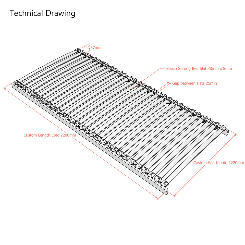 Premium Second-Generation | Drop-In Slatted Bed Base