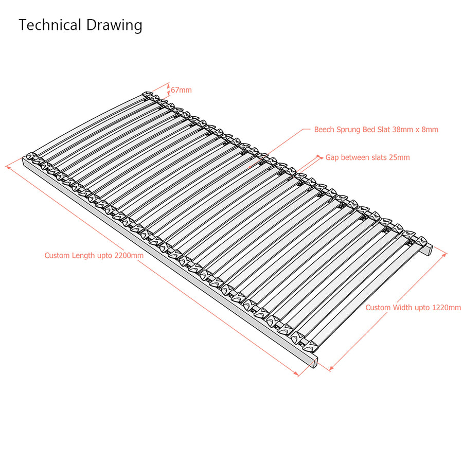 Slatted Bed Bases Made to Measure | UK Manufacturer