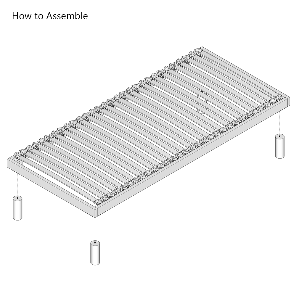 Premium Second-Generation | Floor-Standing Slatted Bed Base