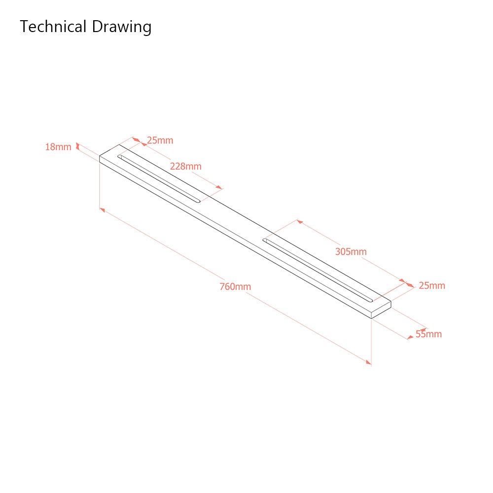 Universal 760mm Premium Headboard Struts (Pair)