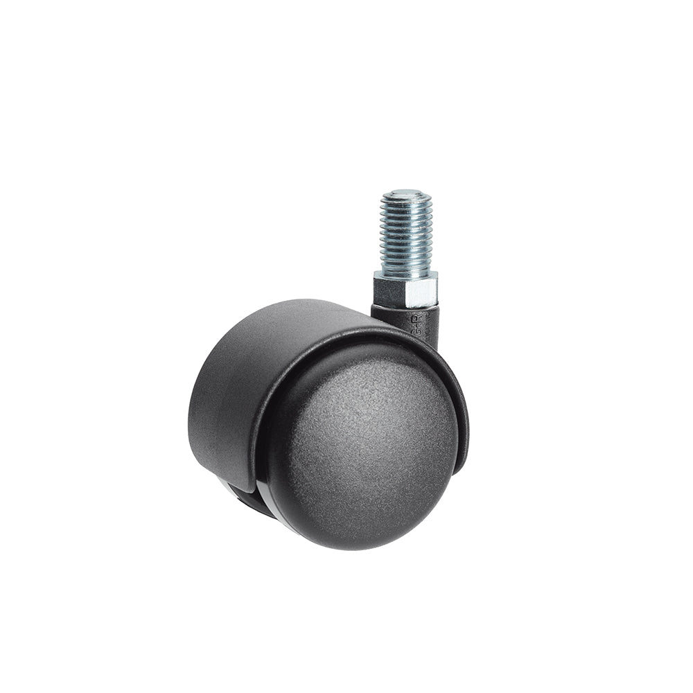 Premium Bed/ Furniture Twin Wheel Castors WITHOUT Brake Designed for Carpet - M12 Stem