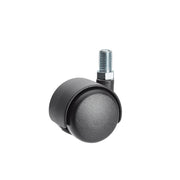 Premium Bed/ Furniture Twin Wheel Castors WITHOUT Brake Designed for Carpet - M12 Stem