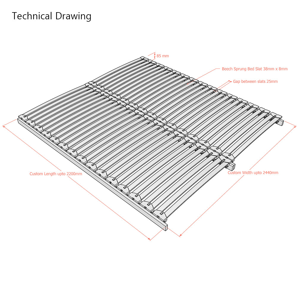Prestige Fifth-Generation | Built-In Firmness Control | Drop-In Slatted Bed Base