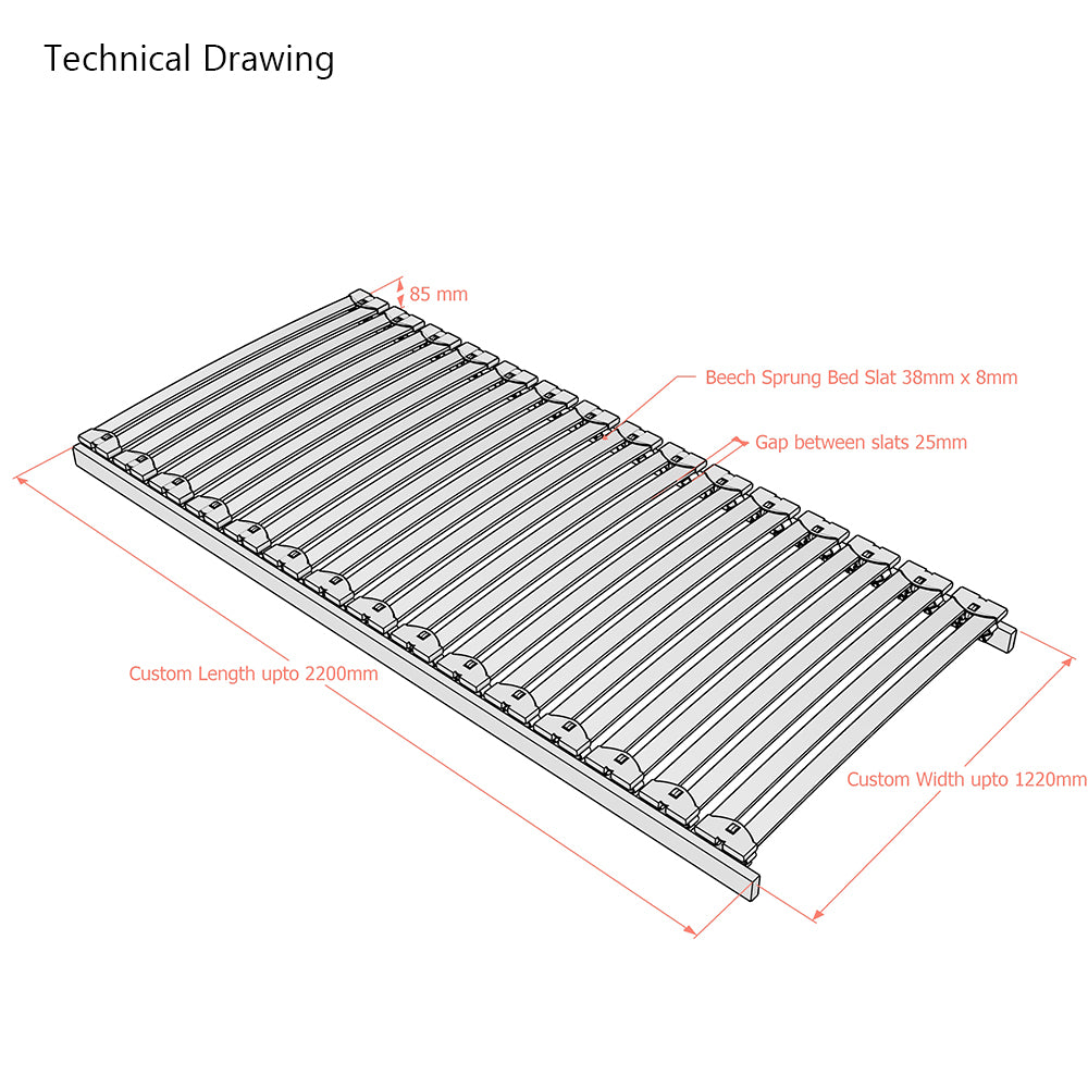 Prestige Fifth-Generation | Built-In Firmness Control | Drop-In Slatted Bed Base