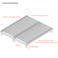 Prestige Fifth-Generation | Floor-Standing Slatted Bed Base | Dual Row