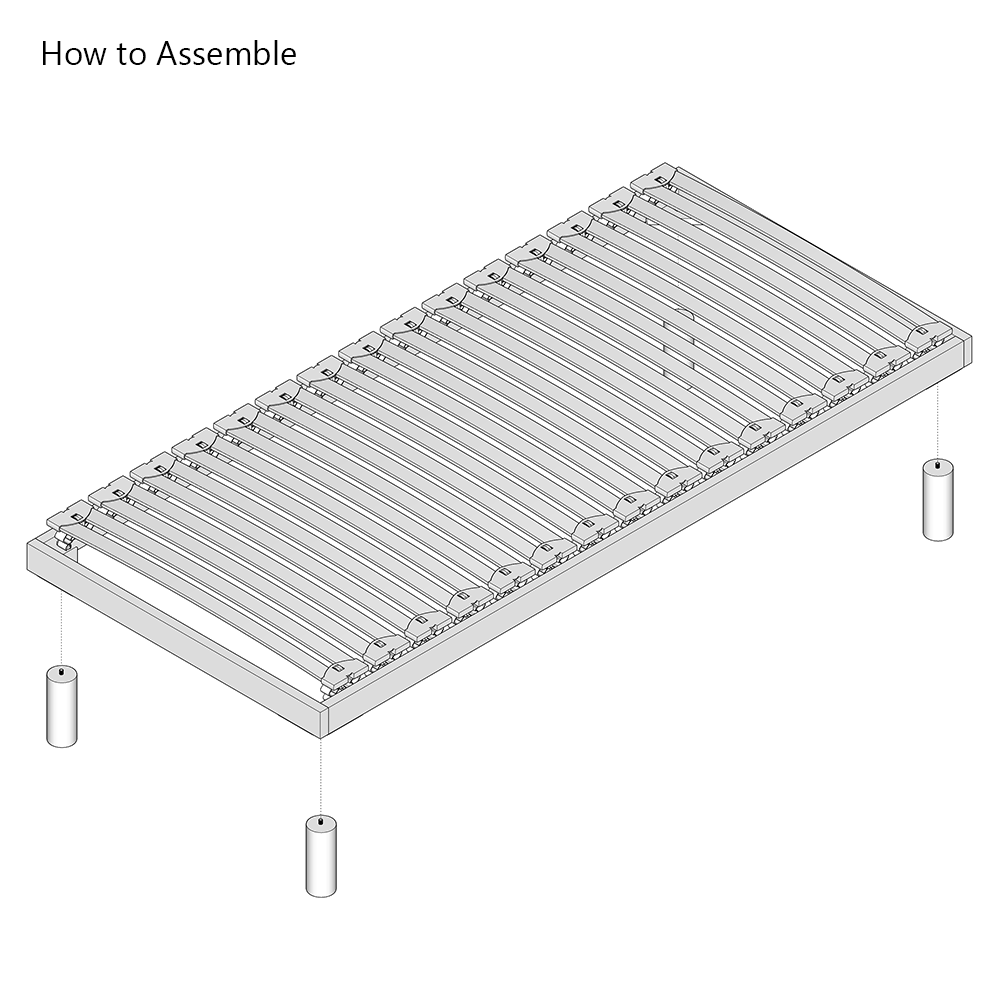 Prestige Fifth-Generation | Floor-Standing Slatted Bed Base