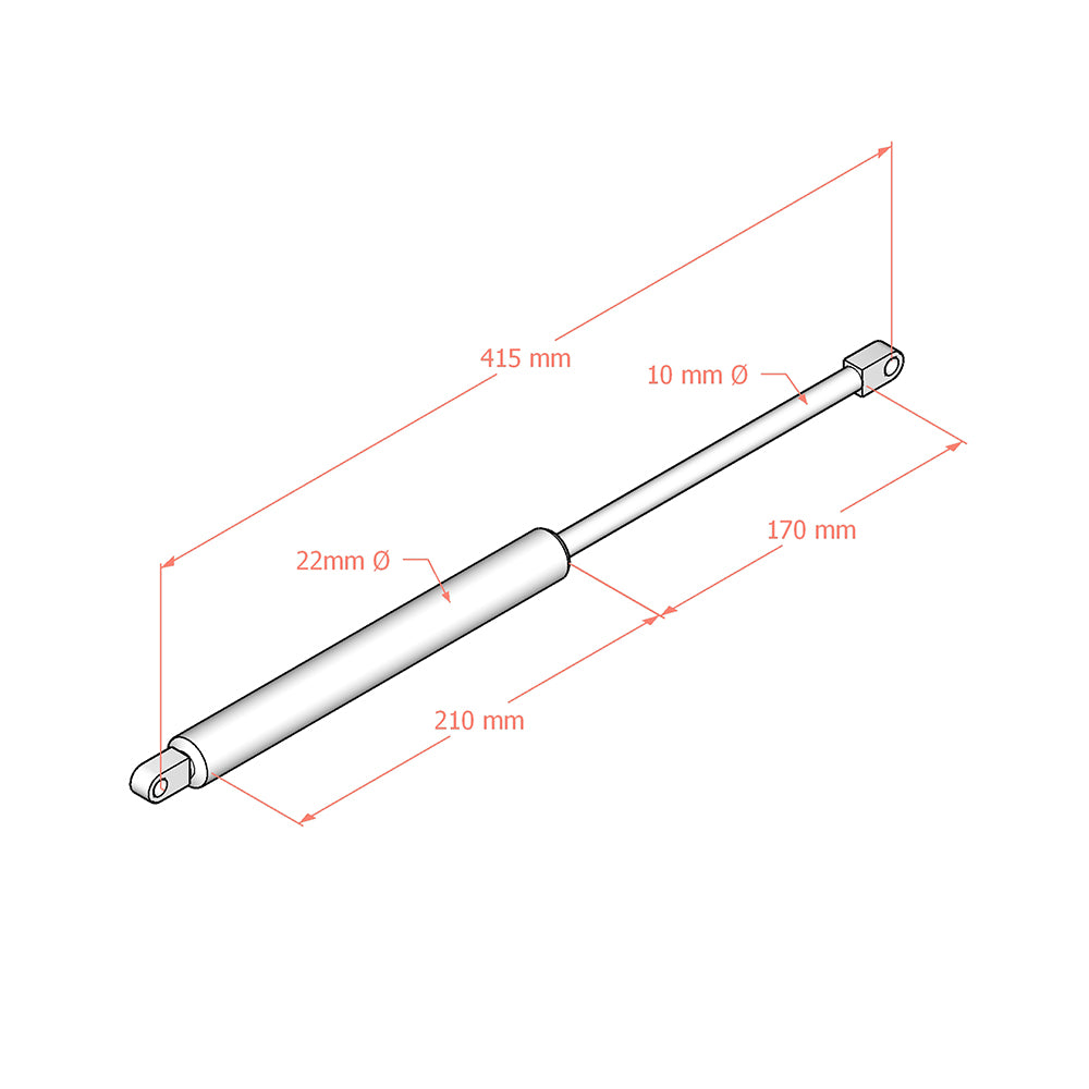 Replacement Large Suspa Gas Struts for Ottoman Bed Hinges