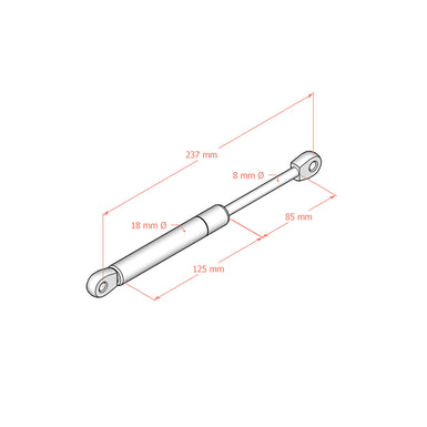 Replacement Gas Struts for Small Premium Ottoman Bed Hinges
