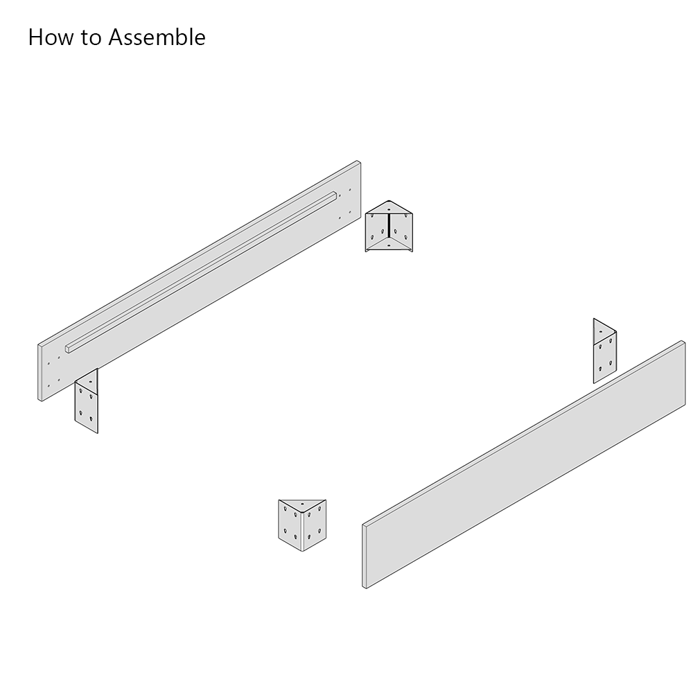 Rickmansworth | Ready-to-Upholster Corner Bed Frame | 2 Sided