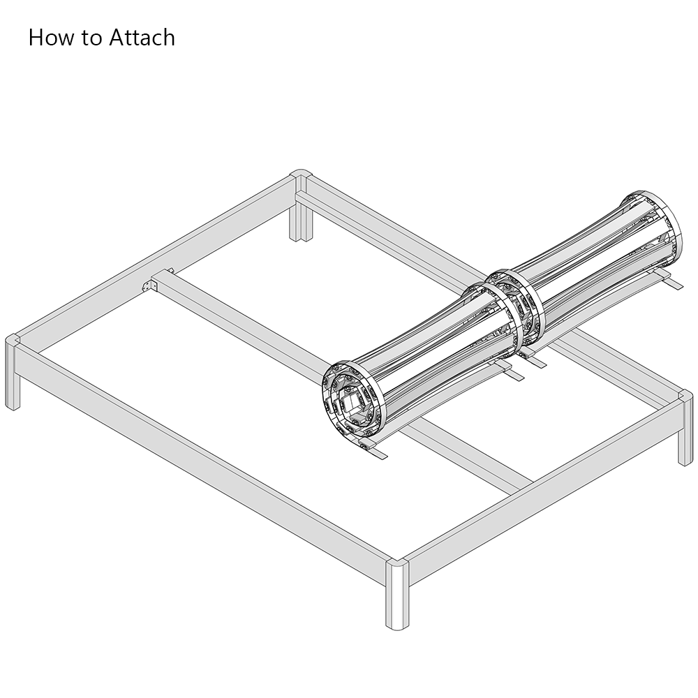 Premium Rubber Roll-out (with Suspension) Sprung Bed Slat Double Row Kit