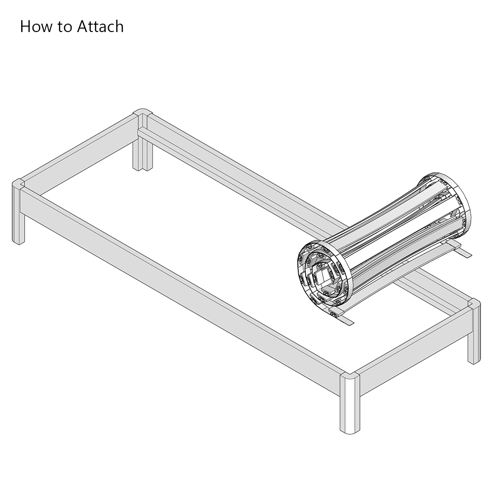 Roll-out Bed Slat Holders with Suspension for 53mm Sprung Bed Slats