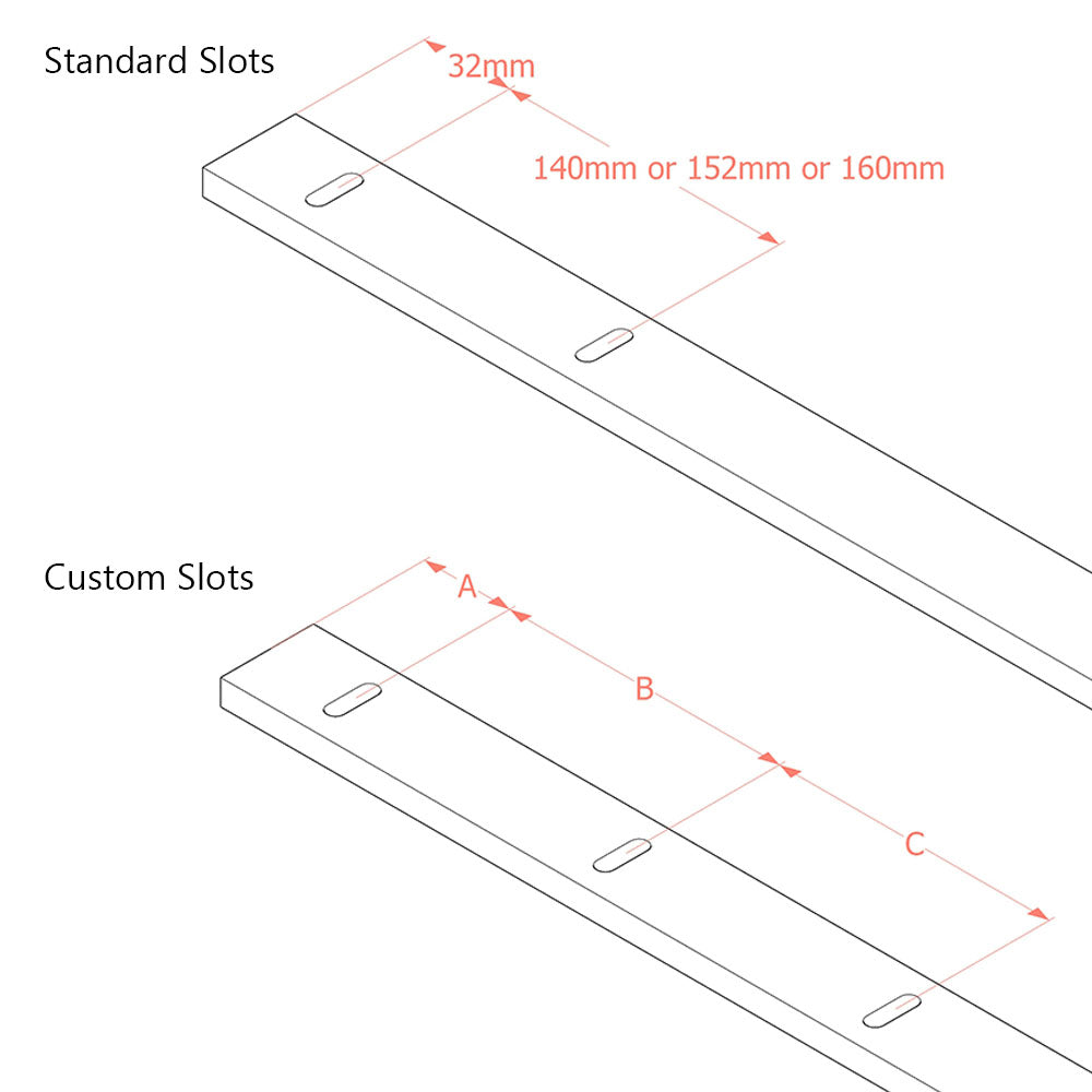 Headboard Struts for Zip and Link Beds (Pair)