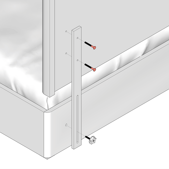 Premium Headboard Struts - Solid Beech - 590mm, 750mm, 900mm & 1050mm
