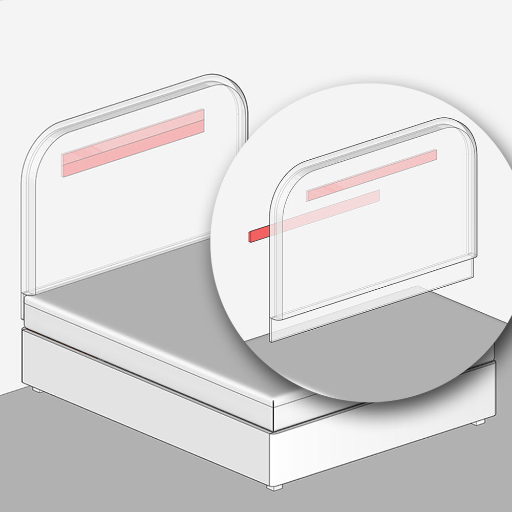 Split battens fittings for wall mounting headboards