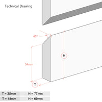 Split battens fittings for wall mounting