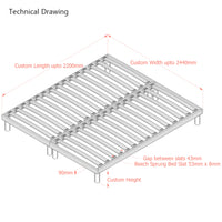 Standard | Floor-Standing Slatted Bed Base | Dual Row