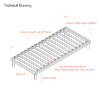 Standard | Floor-Standing Slatted Bed Base | Single Row
