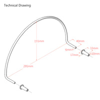 End Mounted Mattress Stoppers / Retainer Bar – Galvanized Finish (Pair)