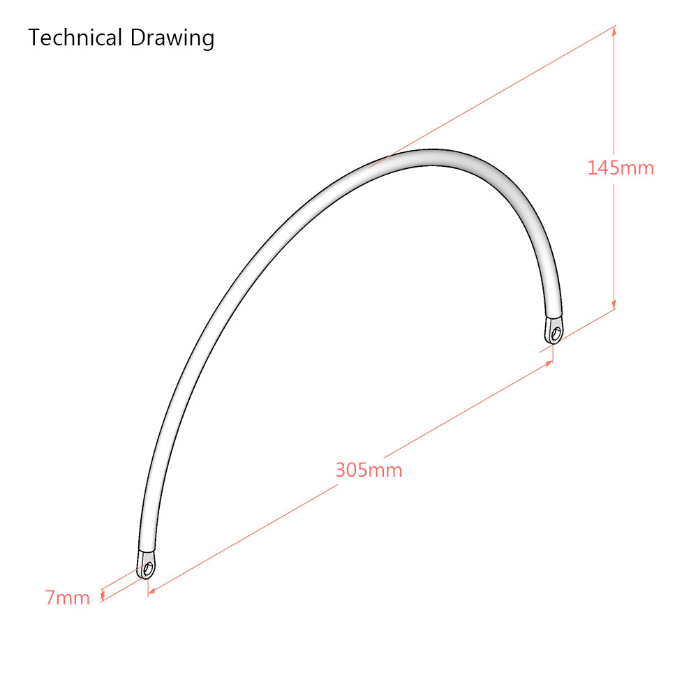 8mm Semi-Circle Mattress Stopper / Retainer Bar – Galvanized Finish (Pair)