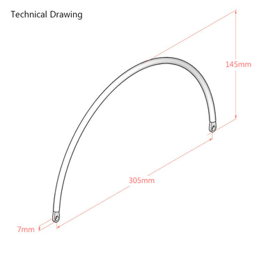 8mm Semi-Circle Mattress Stopper / Retainer Bar – Galvanized Finish (Pair)