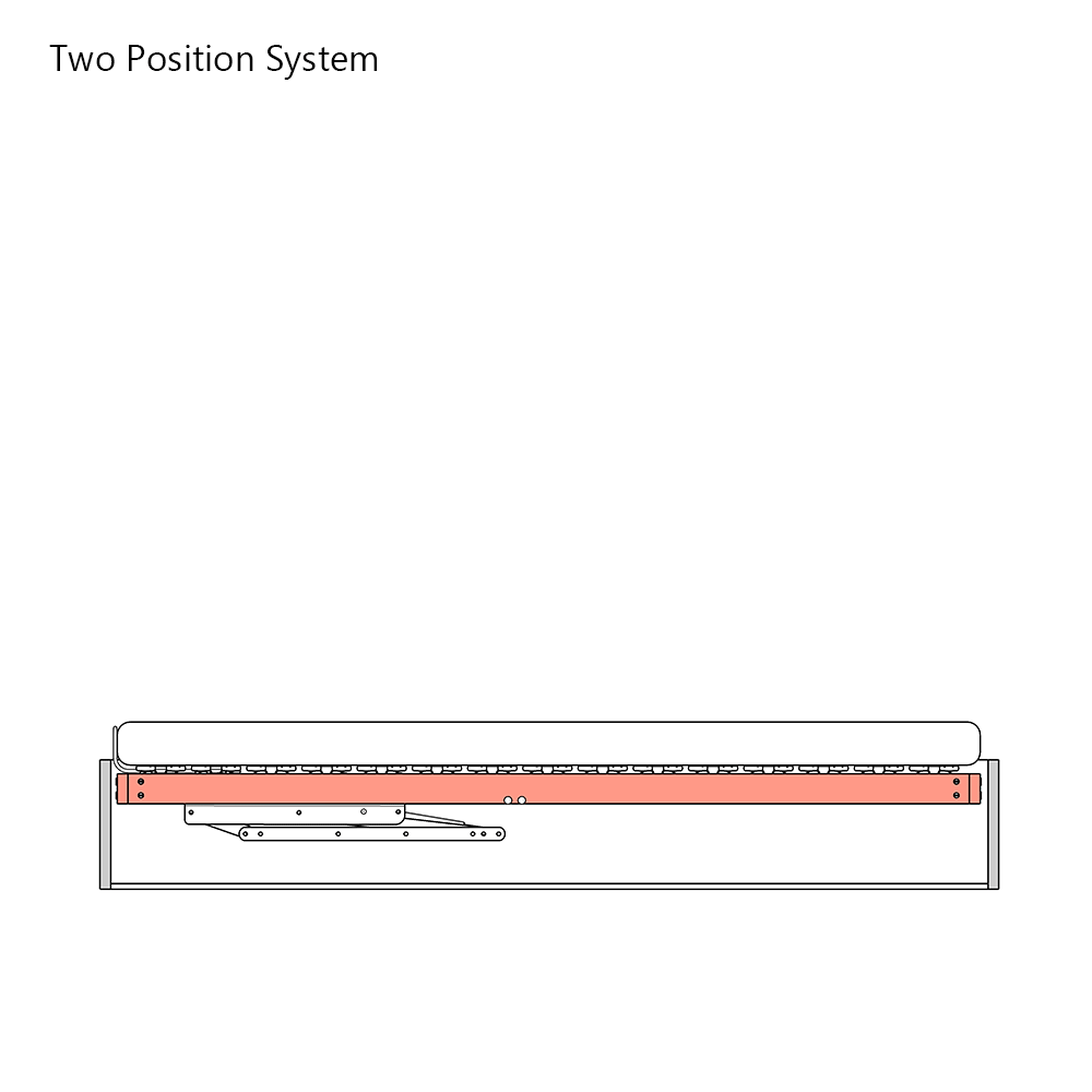 Lift-n-Store™  Platinum Ottoman Lift-Up Bed Hinge - Two Position System