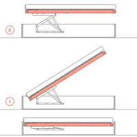 Lift-n-Store™  Platinum Ottoman Lift-Up Bed Hinge - Two Position System