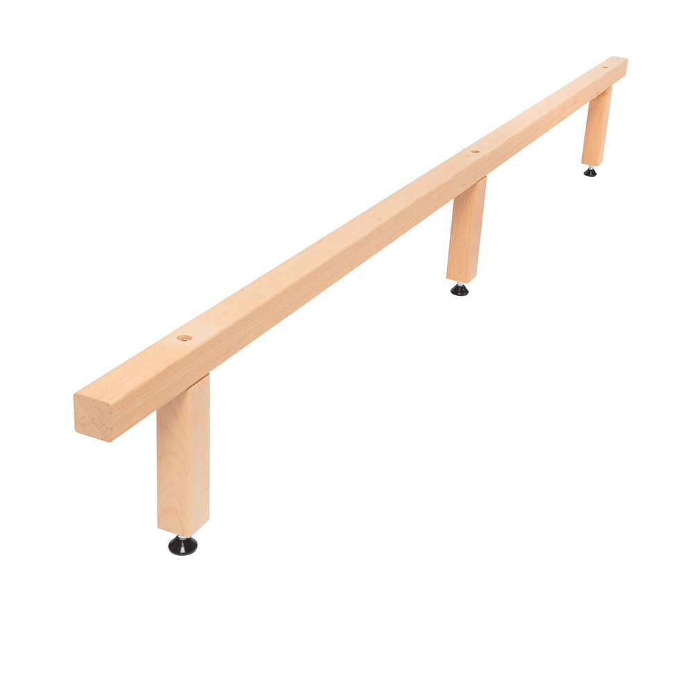 Universal Bed Centre Support Rail Kit with Wooden Feet for Flat Slats
