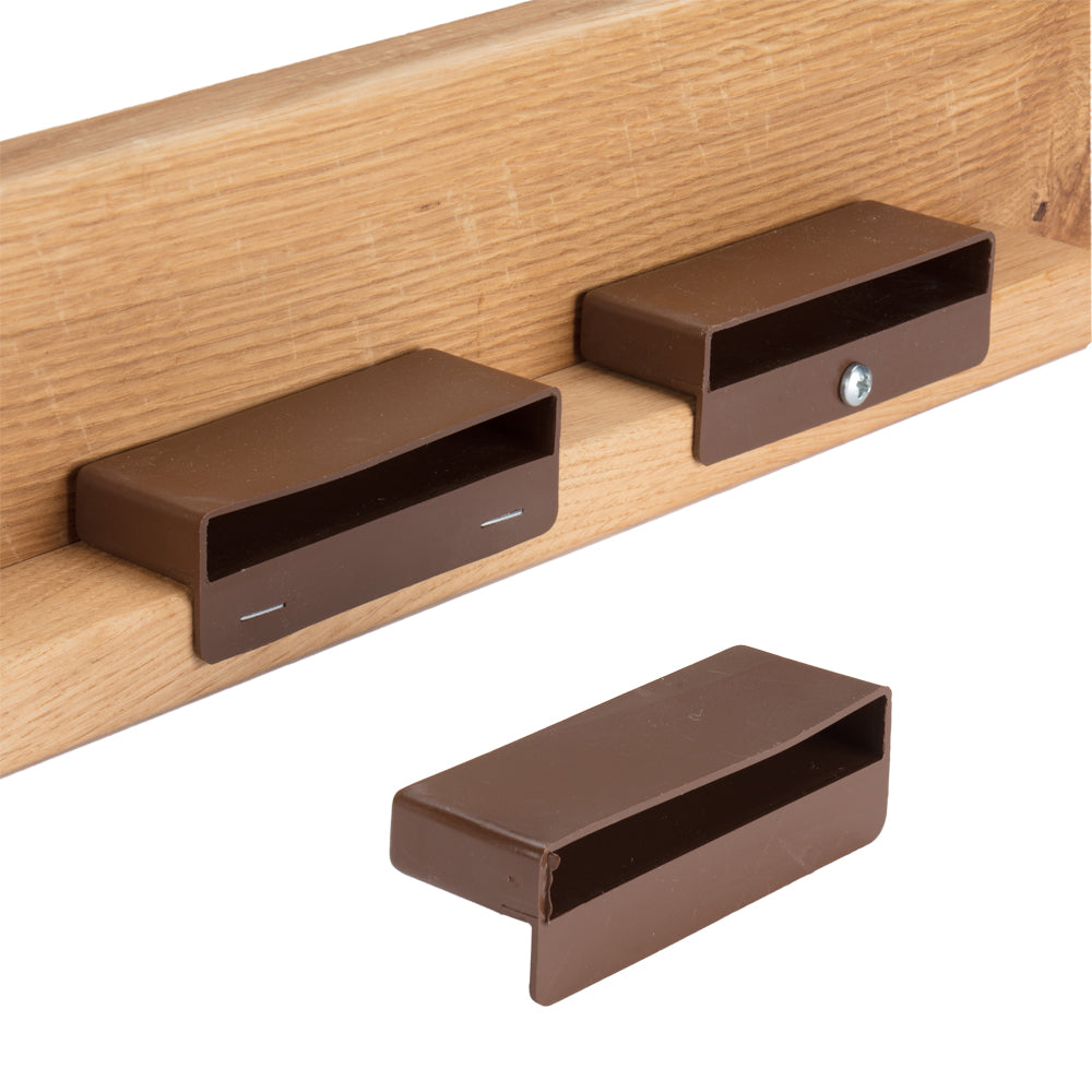 100mm x 12mm Sprung Bed Slats Cap Holders with Lip - 35mm Depth