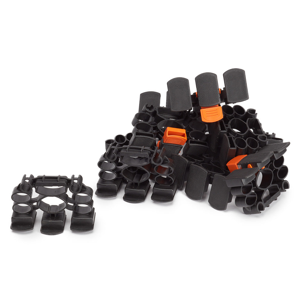 25mm x 8mm Triple Pocket Sprung Bed Slat Holders | 2 dowel attachment