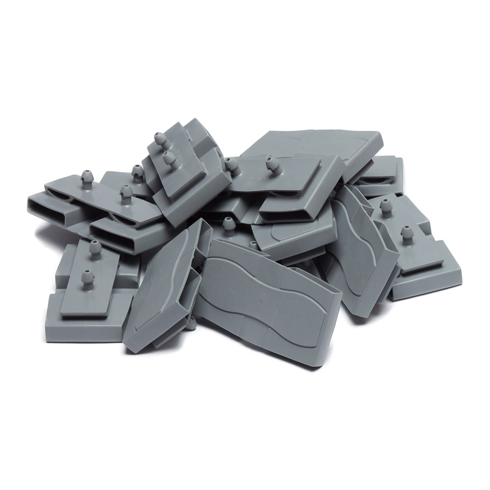 38mm x 8mm Twin Pocket Premium Sprung Bed Slat Holders for Side Rails | 2 Prong (38mm Prong Centres)