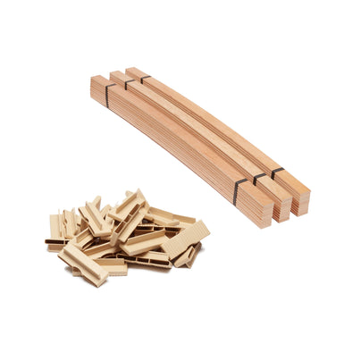 38mm x 8mm Single Row Sprung Bed Slat Kit with Standard Twin Holders for Wooden Bed Frame