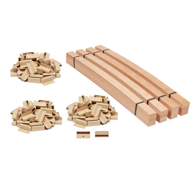 53mm x 8mm Double Row Sprung Bed Slat Kit with Standard Holders for Wooden Bed Frame