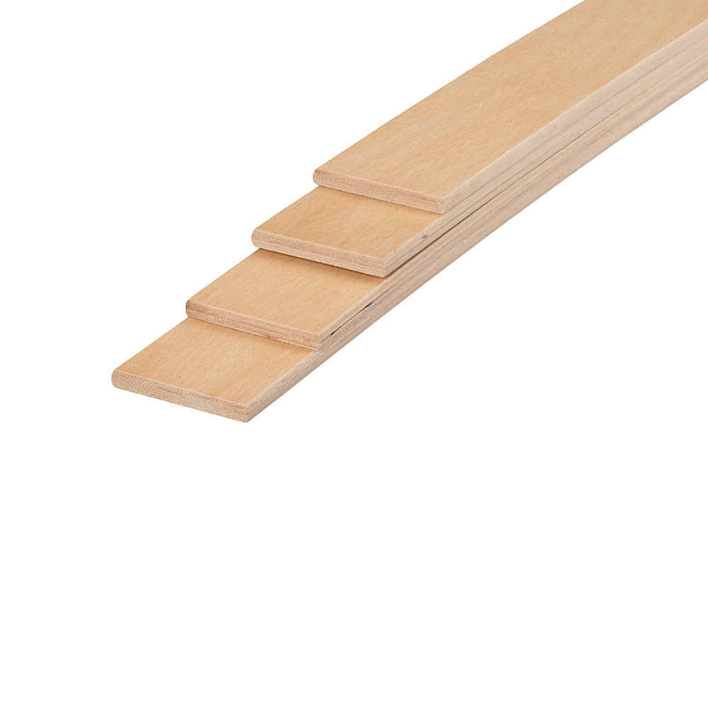58mm x 12mm Heavy Duty Beech Sprung Bed Slats (Any Length)