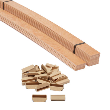 63mm x 12mm Extra Wide Single Row Sprung Bed Slat Kit with Standard Holders for Wooden Bed Frame