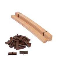 63mm x 8mm Single Row Sprung Bed Slat Kit with Single Prong Holders for Wooden Bed Frame
