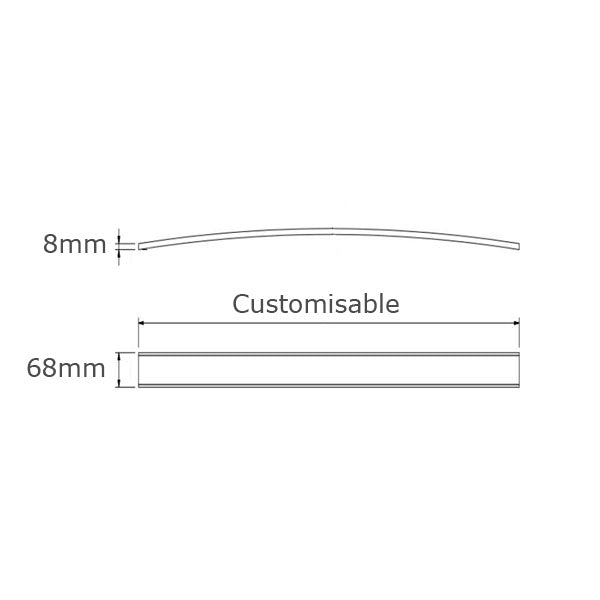 68mm x 8mm Beech Sprung Bed Slats (Any Length)